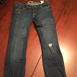 Slightly distressed jeans